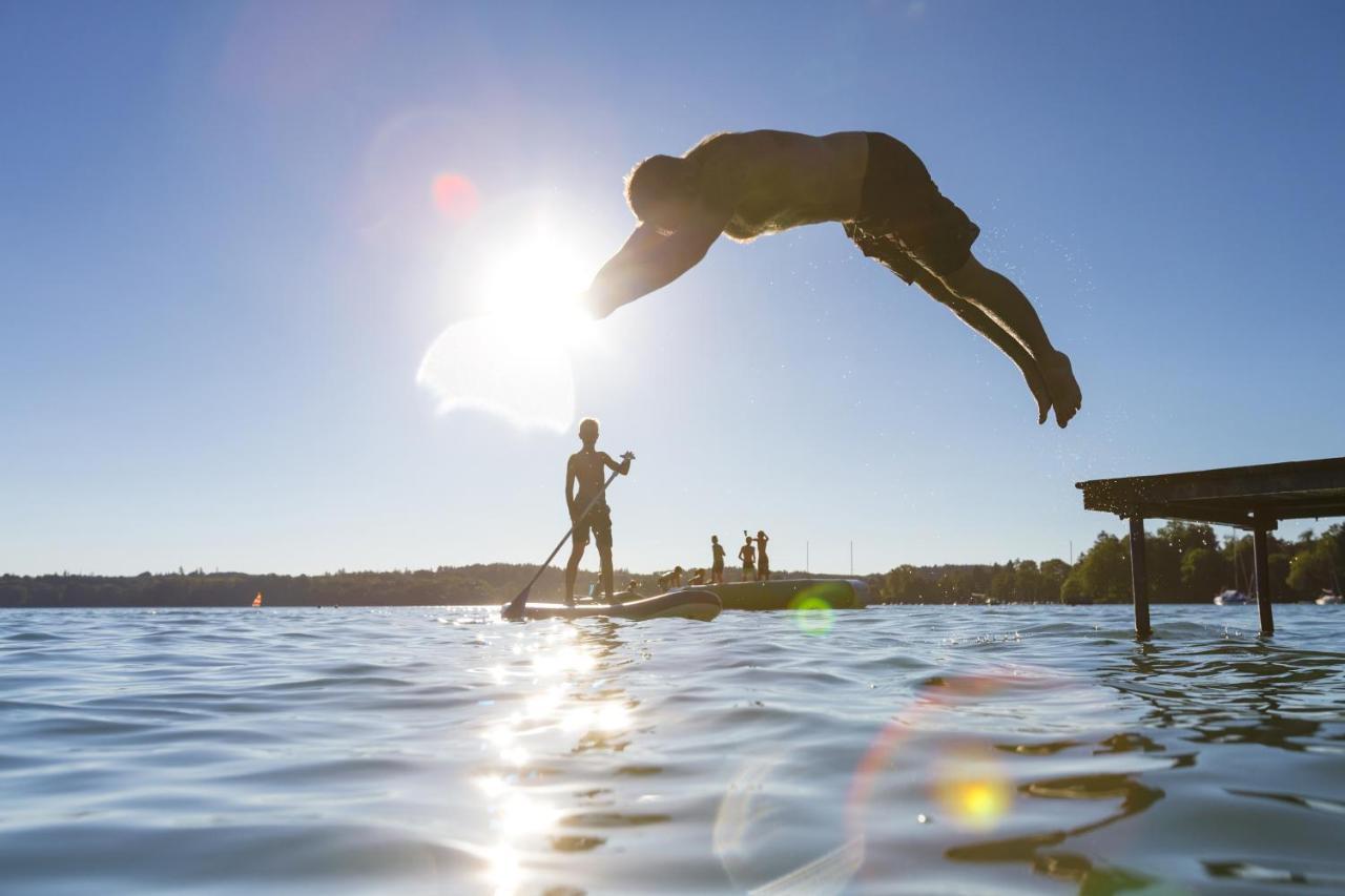 Sopherl Am See - Fruehstueck Auf Der Seeterrasse, Sehr Ruhig Und Wunderschoen Am See, 3 Minuten Nach Oberpfaffenhofen, Viele Radtouren, Restaurants & Cafes In Der Umgebung Weßling Buitenkant foto